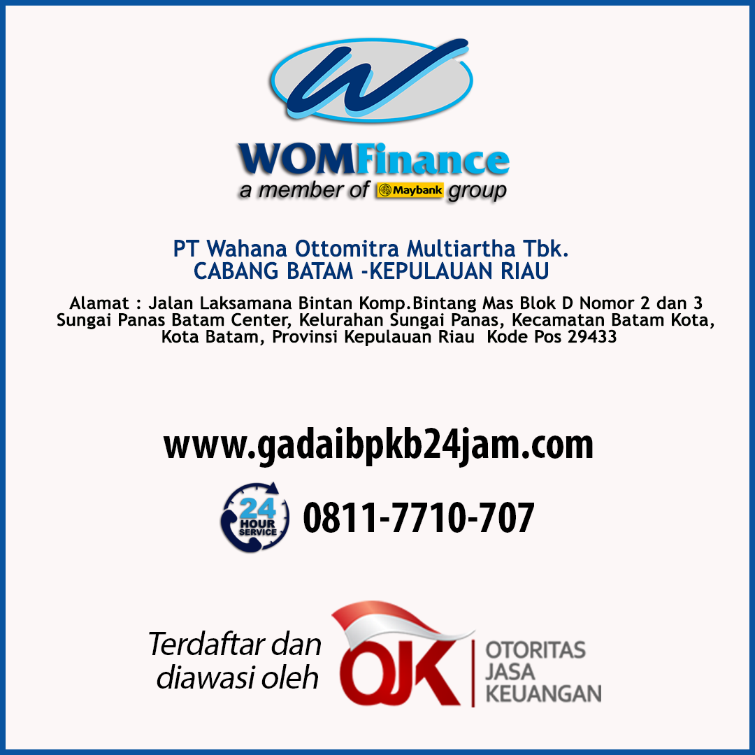 Alamat dan Nomor Telepon WOM Finance Cabang Batam