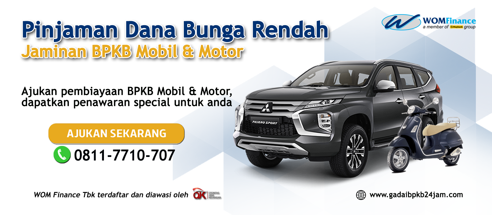 Pinjaman Dana Bunga Rendah Jaminan BPKB Mobil & Motor