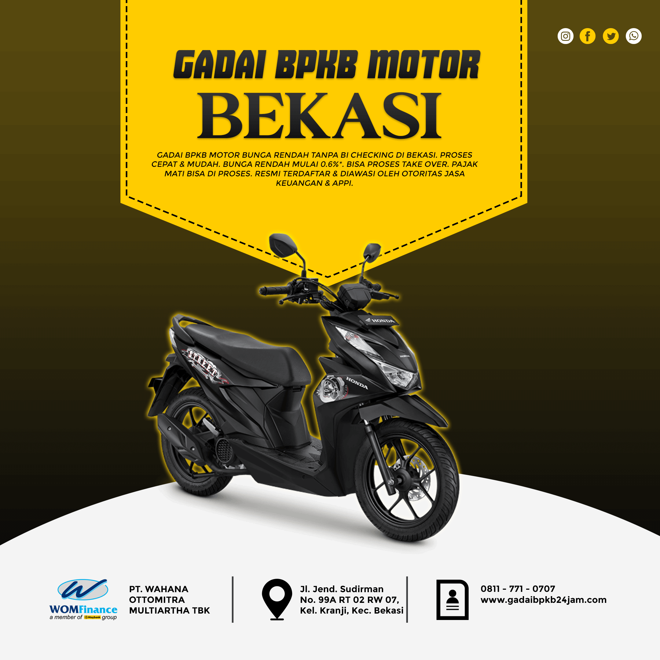 Gadai BPKB Motor di Bekasi