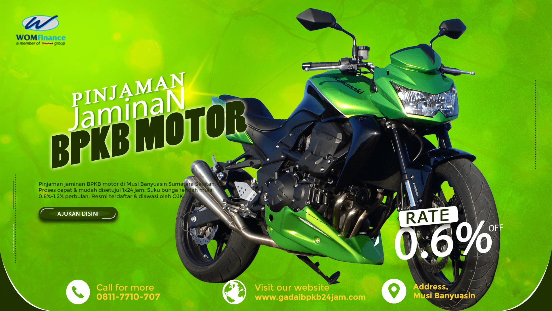 Pinjaman BPKB Motor di Musi Banyuasin