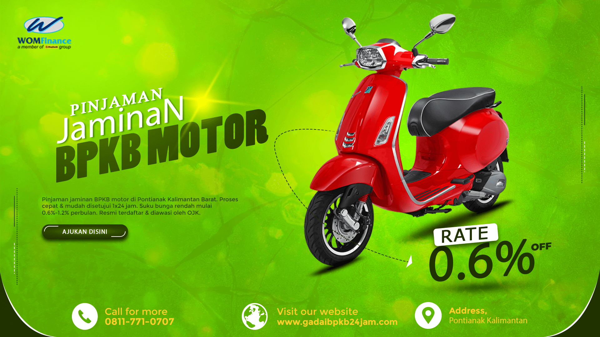 Pinjaman Jaminan BPKB Motor di Pontianak