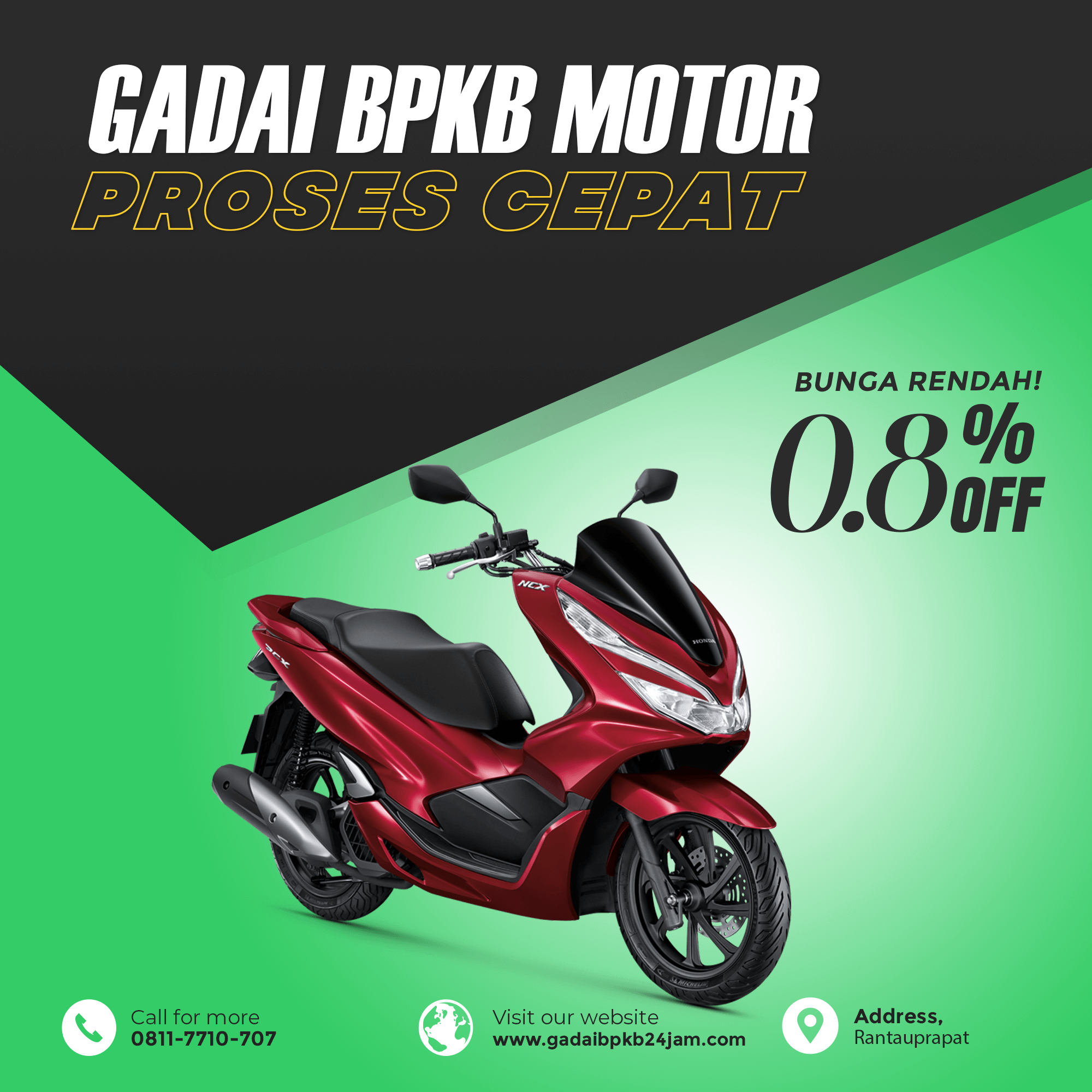 Pinjaman Online BPKB Motor di Rantauprapat